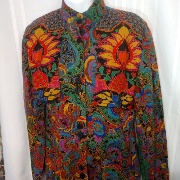 Gene Ewing Nehru button up top size 8 - Picture 8 of 8